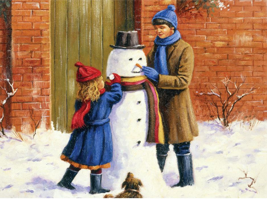 Pintar Por Números 32,4 x 40 cm. -Muñeco de Nieve- Royal & Langnickel