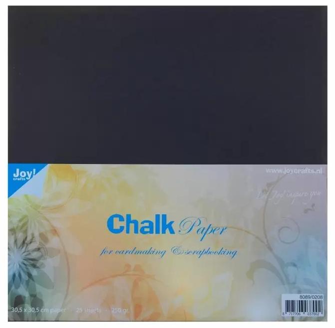 Pack 25 Hojas Papel Pizarra Negro 30,5 x 30,5 cm. 250 gr. Joy!Crafts