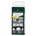 Estuche 6 Rotuladores -Tonos Grises- Pitt Artist Pen Brush Faber-Castell