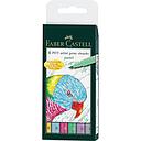 Estuche 6 Rotuladores -Tonos Pastel- Pitt Artist Pen Brush Faber-Castell