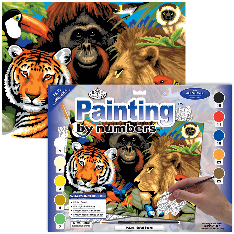Pintar Por Números Junior 32,2 x 42 cm. -Safari- Royal & Langnickel
