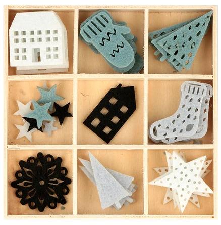 Set Siluetas Fieltro -Christmas Winter- (48 pzs.) Artemio