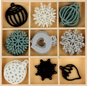 Set Siluetas Fieltro -Christmas Boules- (45 pzs.) Artemio