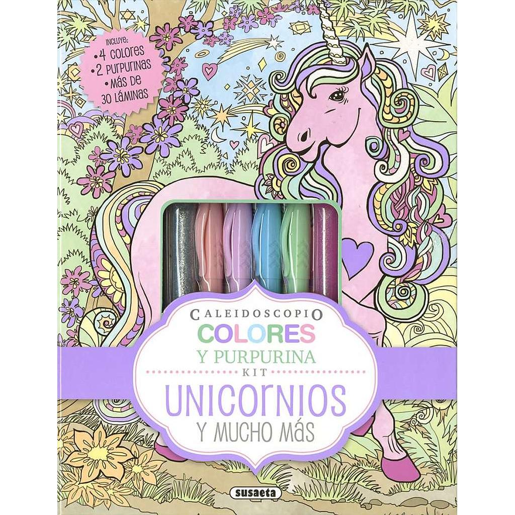 Colorear con Rotuladores de Gel -Unicornios- (Con 6 Rotuladores) Susaeta