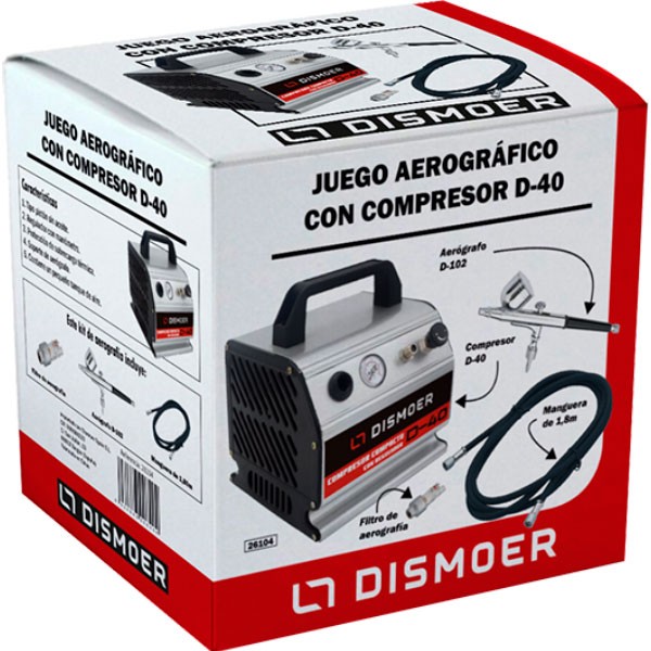 Conjunto Aerografía con Compresor D-40 Dismoer