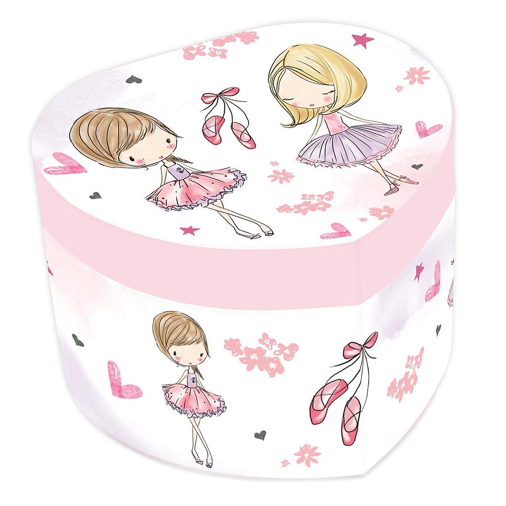 Caja / Joyero Corazón Musical -Bailarinas-