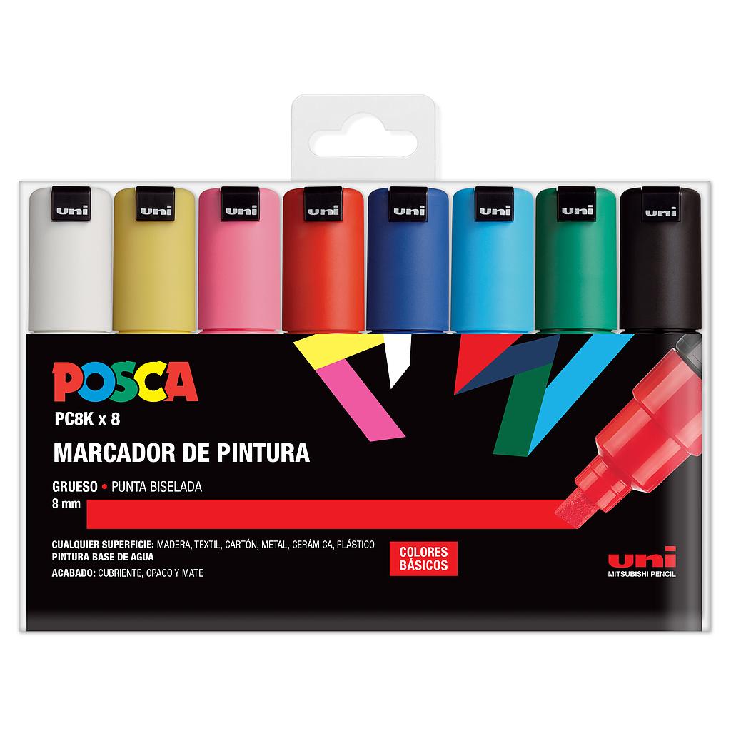 Estuche 8 Rotulador Marcador PC8K Posca