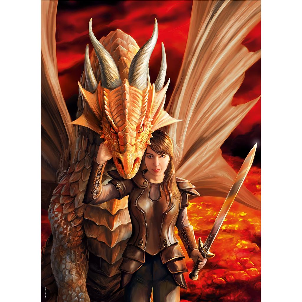 Puzzle 1000 piezas -Inner Strenght, Anne Stokes- Clementoni