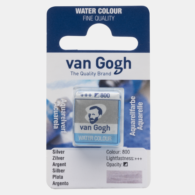 [20868001] Acuarela Metalizada Van Gogh Pan Pastilla Talens (Plata)