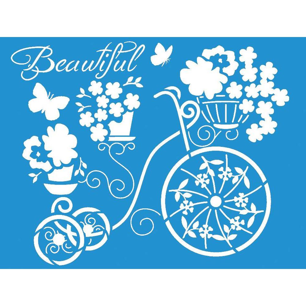 Plantilla Stencil 17 x 21 cm. -Beautiful- STM-307 Artis Decor