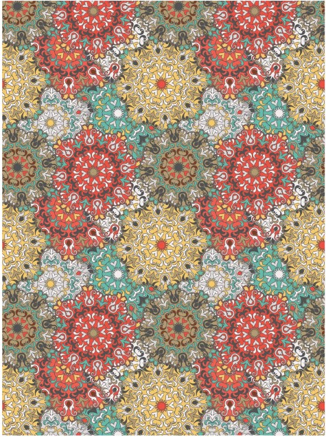 [PA670] Papel Arroz Decorado 30x40 cm. -Ethnic Flores Rojas- Cadence