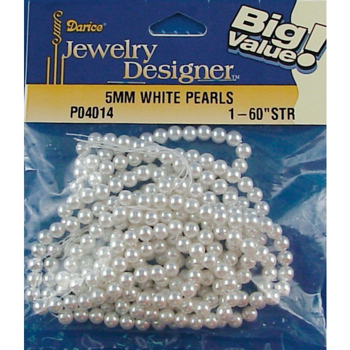 Perlas Japonesas 5 mm. Blancas (325 pzs. aprox.) Darice