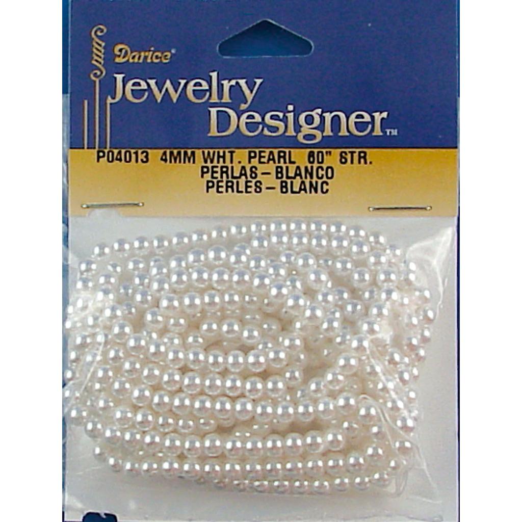 Perlas Japonesas 4 mm. Blancas (400 pzs. aprox.) Darice