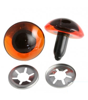 [1042114 ] Ojos Plástico Seguridad 14 mm. Marrón (Par)