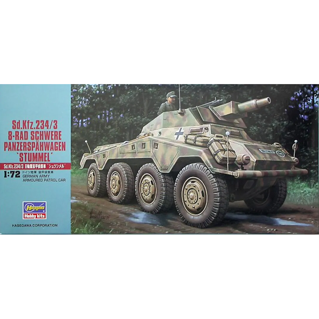 [31154] Carro 1:72 -Sd.Kfz. 234/3 8‐RAD Schwere Panzerspähwagen "Stummel"- Hasegawa