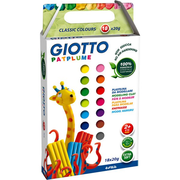 Plastilina 18 x 20 gr. Surtidos Patplume Giotto