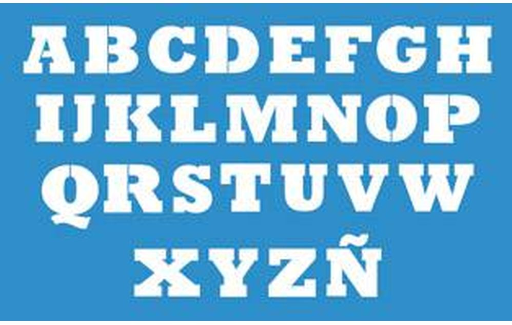 Plantilla Stencil 21 x 34,5 cm. -Abecedario- Artis Decor