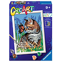 Set CreArt Pintar por Números -Gatito y Mariposa- Ravensburger