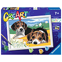 Set CreArt Pintar por Números -Cachorros Jack Russel- Ravensburger