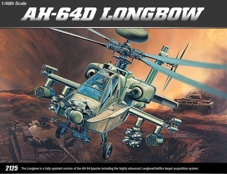 Helicóptero 1:48 -AH-64D Longbow- Academy