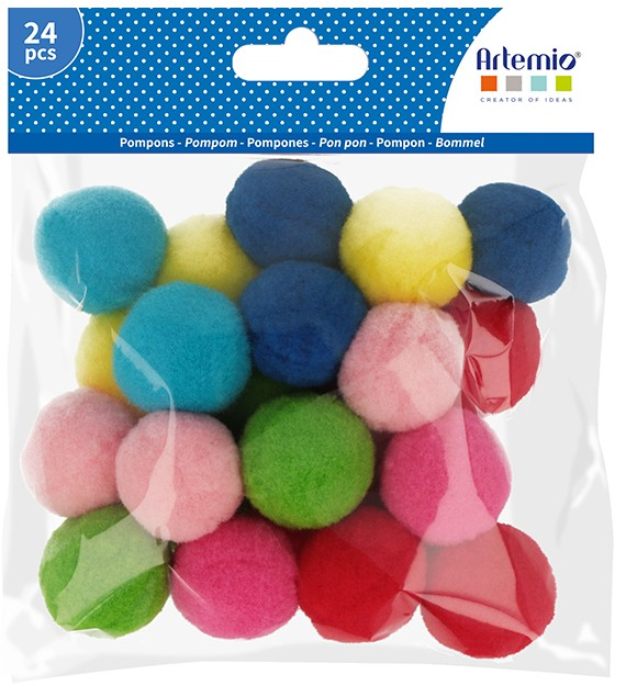 Pompones Color 3 cm. -Viva la Vida- Artemio (24 pzs.)