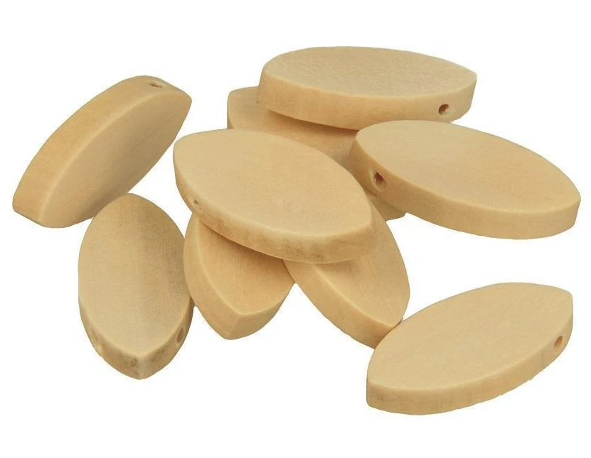 [21005018] Cuentas -Pétalo- Madera 15 x 30 mm. Artemio (Unidad)