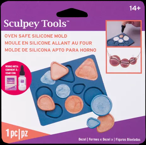 Molde Silicona -Camafeos Bisel- Sculpey