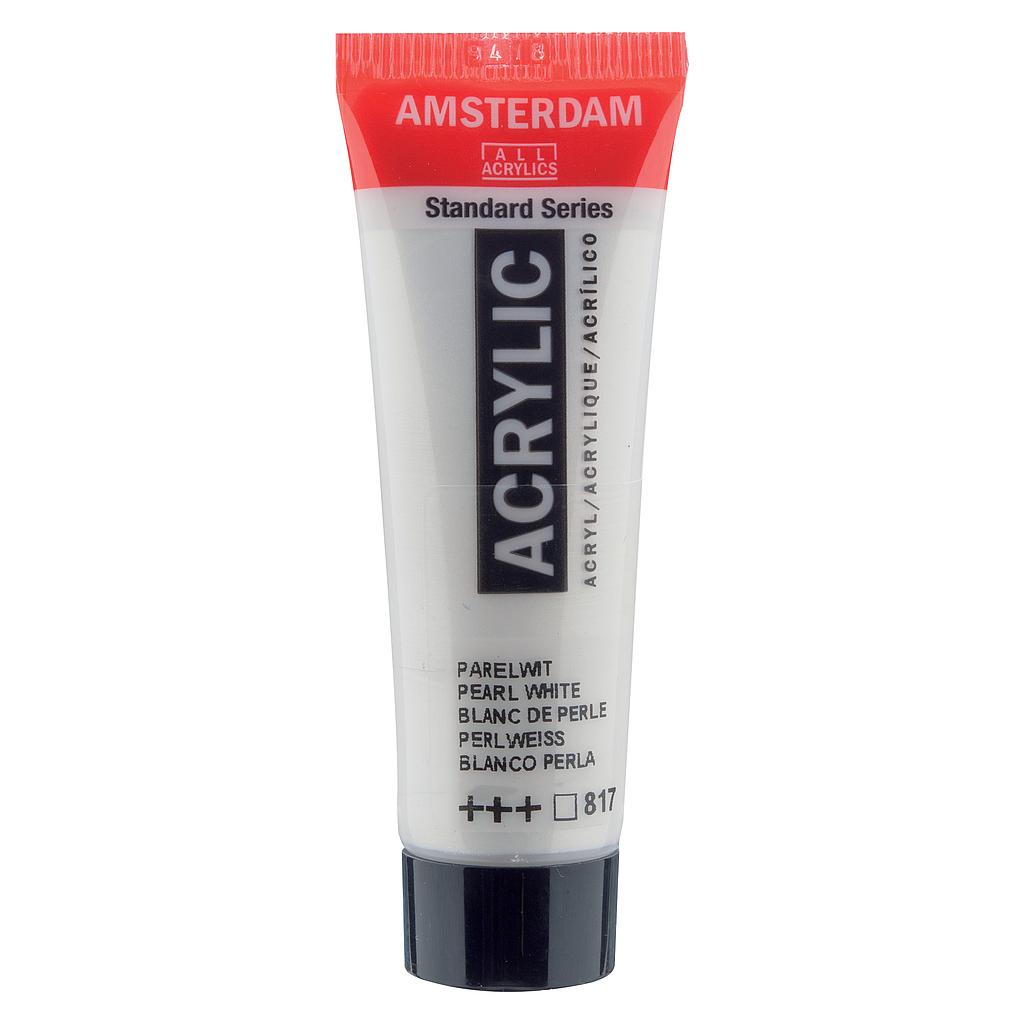 [17048170] Acrílico Nacarado Perla Amsterdam Talens 20 ml. (Blanco Perla)