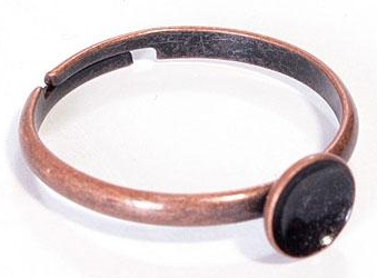 Base Anillo -Perla- Cobre 6 x 18 mm.
