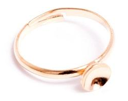 Base Anillo -Perla- Dorado 6 x 18 mm.