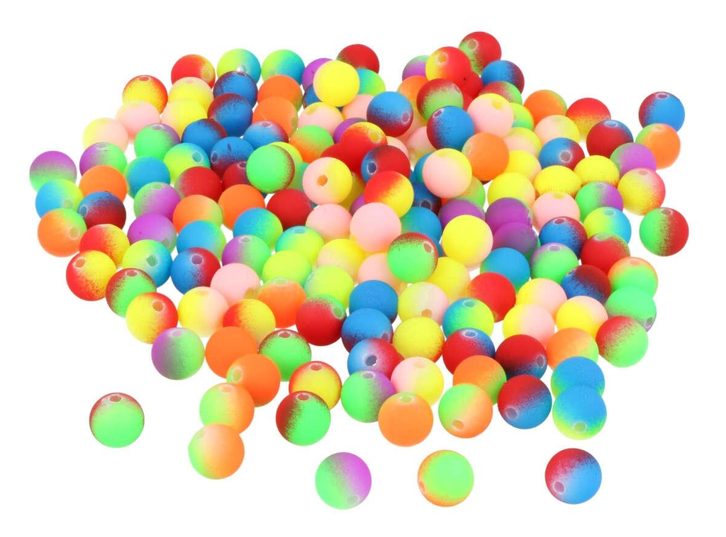 Cuentas Plástico Flúor Multicolor  8 mm. (800 pzs.)