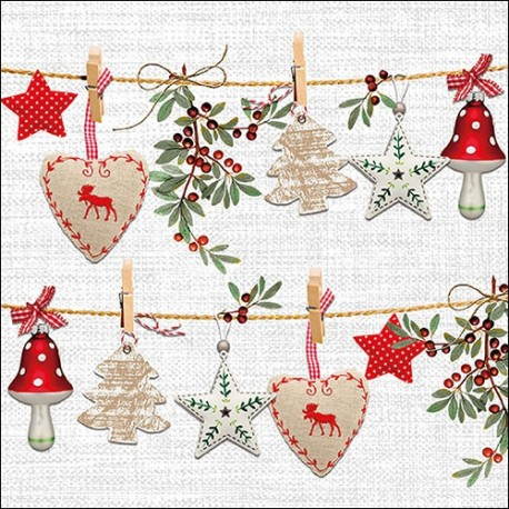 Servilleta 33 x 33 cm. -Rustical Xmas-