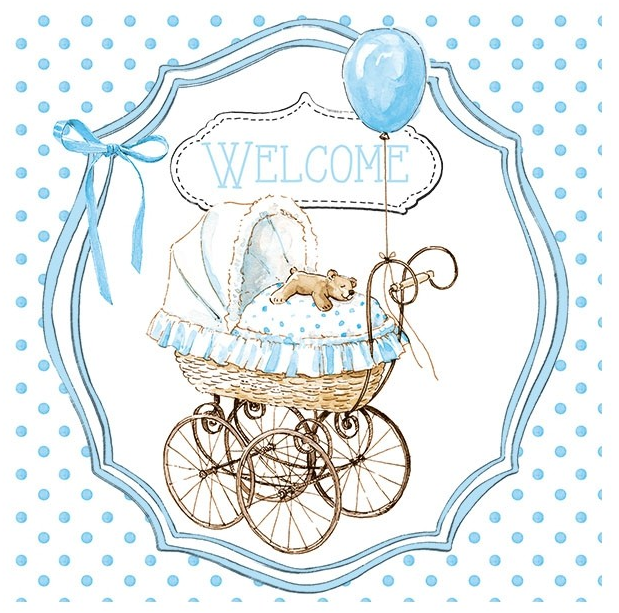 Servilleta 33 x 33 cm. -Welcome Blue-