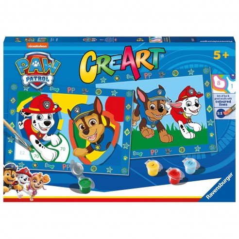 Set CreArt Pintar por Números -Paw Patrol- (2 Láminas) Ravensburger