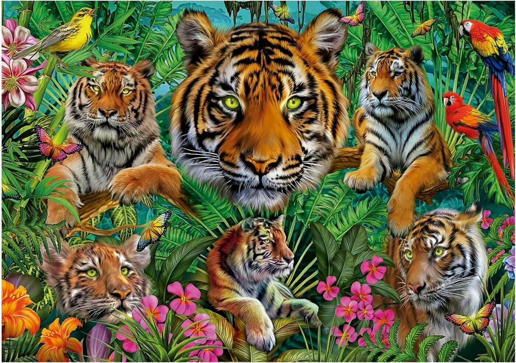 Puzzle 500 piezas -Jungla de Tigres- Educa