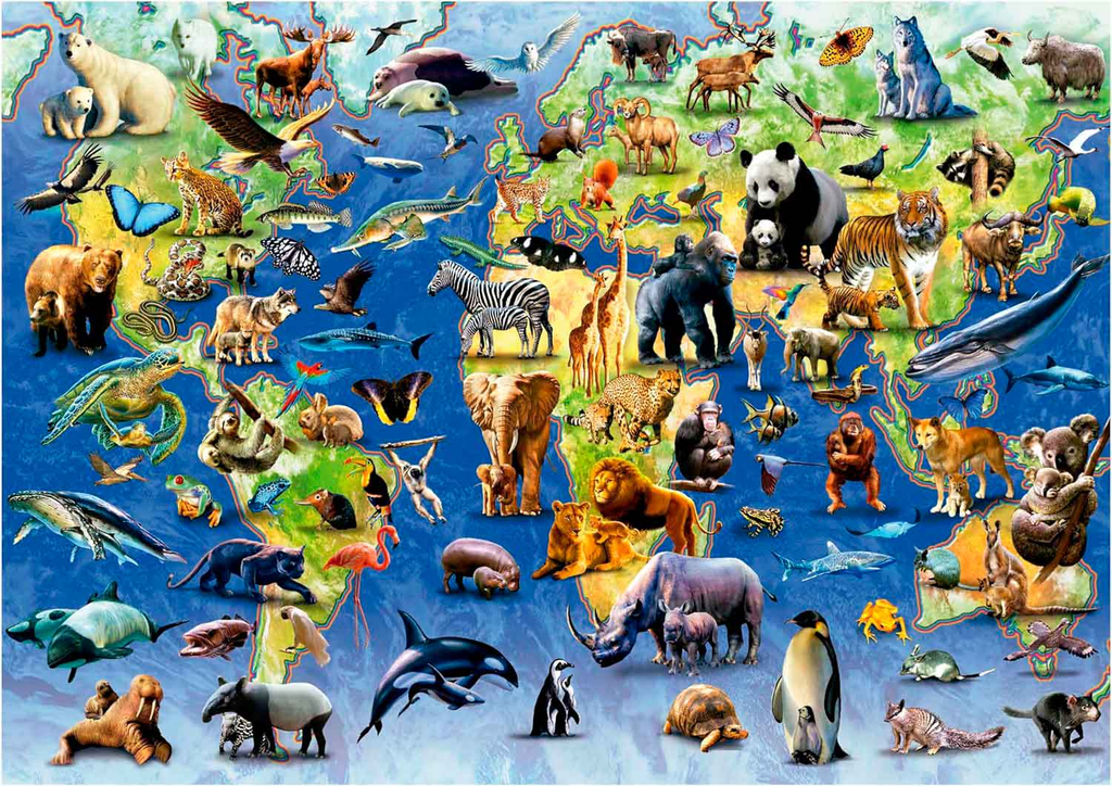 Puzzle 500 piezas -Especies en Peligro de Extinción- Educa