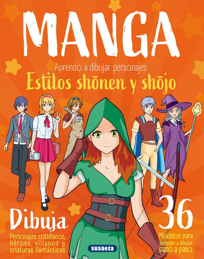 Manga: Aprendo a Dibujar Personajes Estilo Shonen y Shojo - Susaeta Ediciones