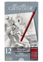 Estuche Metal 12 Lápices Fine Art Grafito Cretacolor