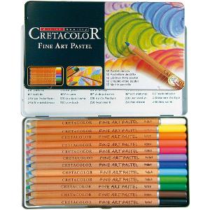Estuche Metal Lápiz Pastel 12 Colores Cretacolor