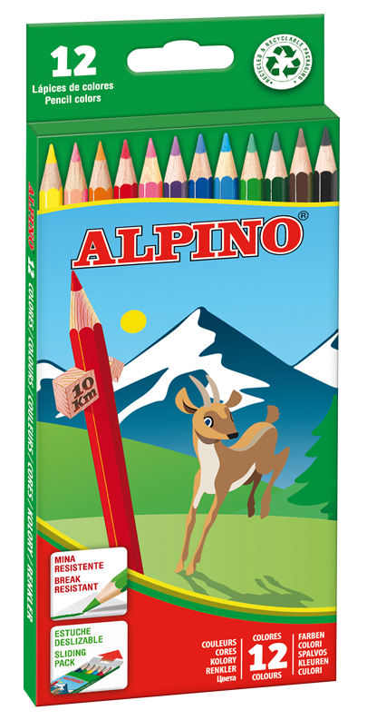 Estuche Lápices Color (12 Colores) Alpino