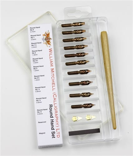 Set Mango + 10 Plumillas Caligrafía W. Mitche