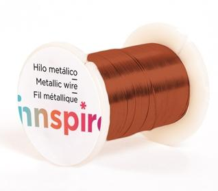 Hilo Cobre color Marrón 0,25 mm. (Rollo 28 m.)