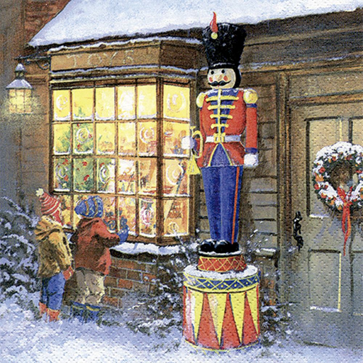 Servilleta 33 x 33 cm. -Toyshop & Nutcracker-