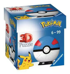 [11265 4] Puzzle 3D -Pokemon Superball Azul- Ravensburger