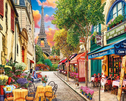[FA10032-Y] Pintar Por Números -Calle de París- Bastidor 40 x 50 cm. Figured´Art