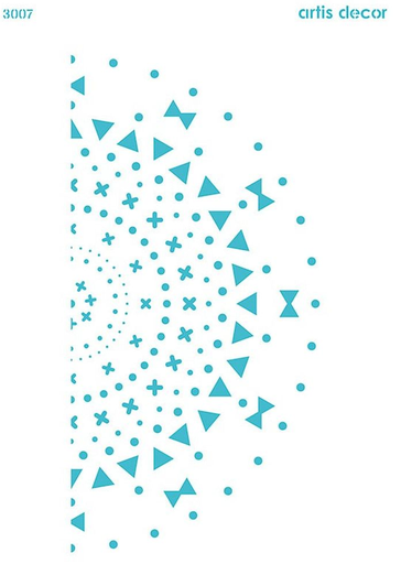 [1421003007] Plantilla Stencil 30 x 40 cm. -Mandala Geométrico 1- Artis Decor