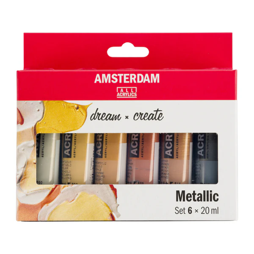 [17820501] Acrílico Amsterdam Estuche 6 x 20 ml. Metalizados Talens