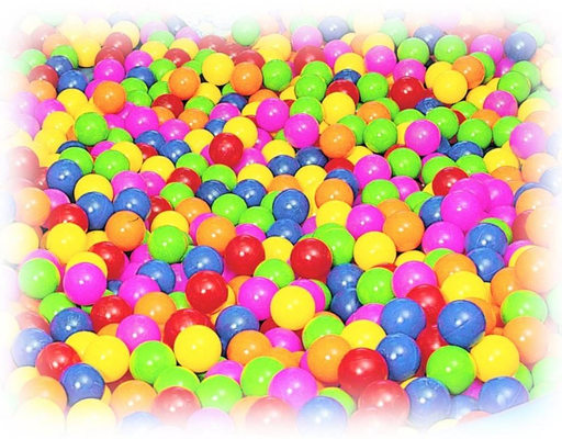 [439900] Bolas Polietileno 75 mm. para Piscina Surtido 6 colores (Caja 600 pzs.)
