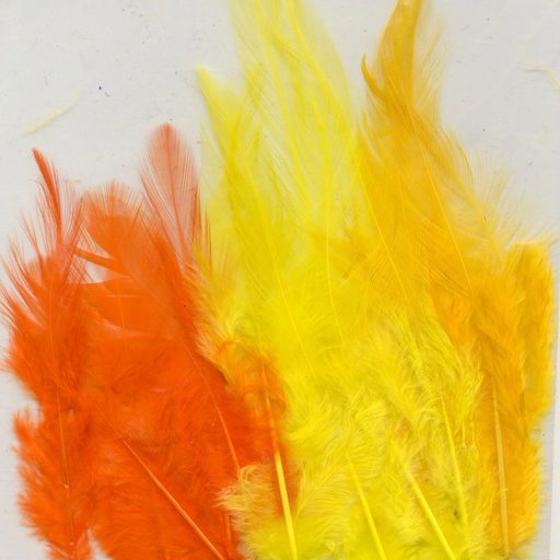 [12235-3505] Plumas 8,5 - 15 cm. Amarillo / Naranja (15 pzs.)