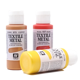 Pintura Textile Color Metalizada 60 ml. Acrylicos Vallejo